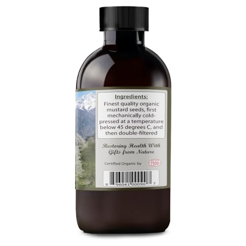 Unrefined Cold-Pressed Mustard Seed Oil for Hair & Skin - 16oz