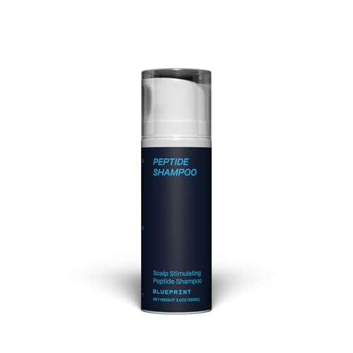 Blueprint Bryan Johnson Peptide Shampoo ? 8-Peptide Scalp Treatment with VEGF, Caffeine, Menthol & Arginine ? Fragrance-Free & Gentle Formula for Fuller-Looking, Stronger Hair (3.5oz)