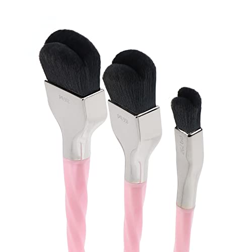 Professional Makeup Brush Set with Double Dome Blenders - 3 Pieces
