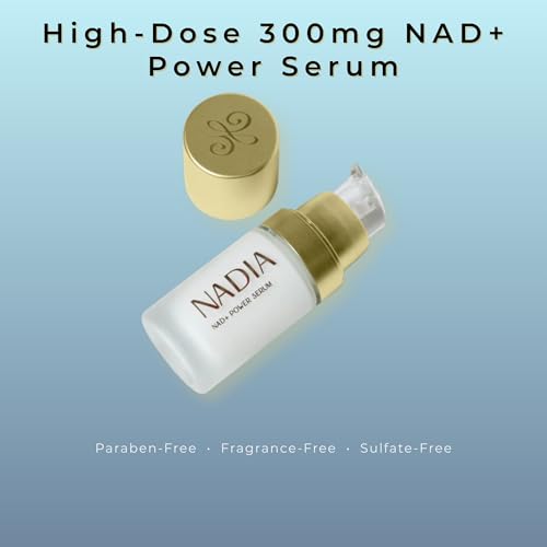 NADIA NAD+ Power Serum for Face, Neck & D?collet? ? Anti-Aging, Hydrating Skin Serum ? 15 ml / 0.5 fl oz (Made in USA)