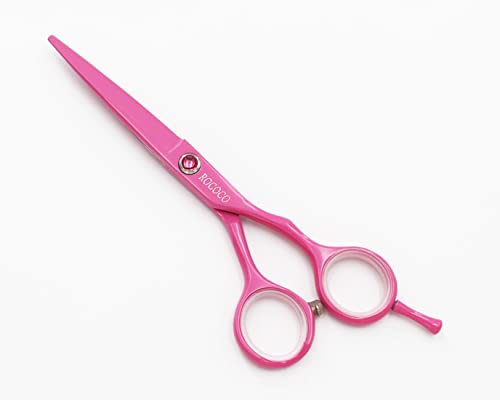 Pink Hair Cutting Scissors Set with Razor - 5.5 Inch Barber & Stylist Tools