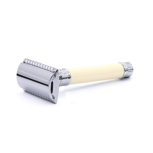 Edwin Jagger DE87BLAMZ Ivory Double Edge Safety Razor Men & Women Pack of 1