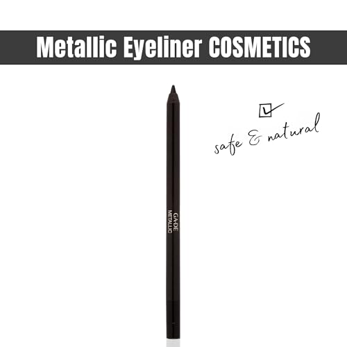 Metallic Black Eyeliner Pencil - Water-Resistant, Luminous Finish - 100 Jet Black