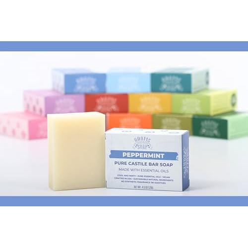 Adams Handmade Soap Citrus Medley Castile Bar Soap ? 4.5 oz | Vegan, Cold Processed, Plant-Based Oils, Small Batch
