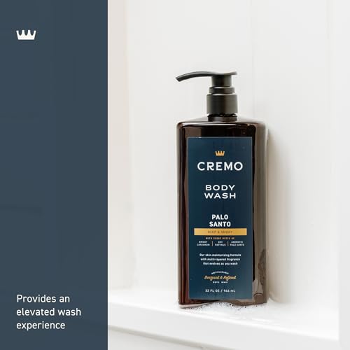 Cremo Palo Santo Body Wash for Men 32 Fl Oz (Pack of 2) – Rich Lather & Moisturizing Cleanse