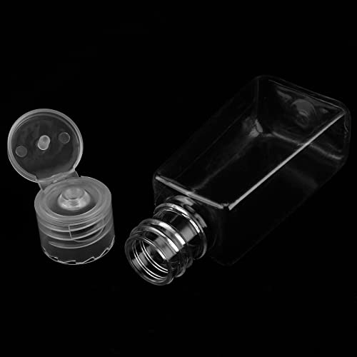 100 Pack 1oz Plastic Refillable Travel Squeeze Bottles with Flip Cap
