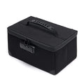 Portable Cosmetic Bag with Lock, Large Capacity Travel Makeup Case Organizer, Waterproof Makeup Bags for Girls Traveling With Handle and Divider Makeup Bag¡¦(Black)
