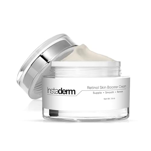 Retinol Skin Booster Cream- Anti Aging Formula with Hyaluronic Acid, Fight Fine Lines, Wrinkles, Post-Acne Scars, Dark & Age Spots. Improve Firmness, Elasticity, Thickness of Skin, & Evens skin Tone.