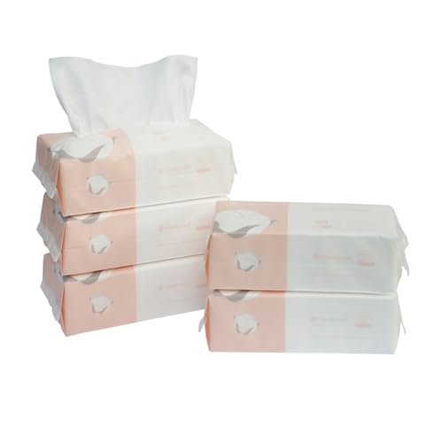 Careboree Extra Thick 80 Pack Cotton Dry Wipes, 400 Sheets, Hypoallergenic
