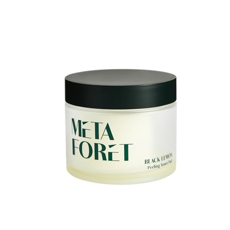 METAFORET Black Lemon Peeling Toner Pad 60 Sheets/Facial exfoliating Pads, Perfect Solution for Dead Skin Cells, Non-irritating Moisture Boost Toner