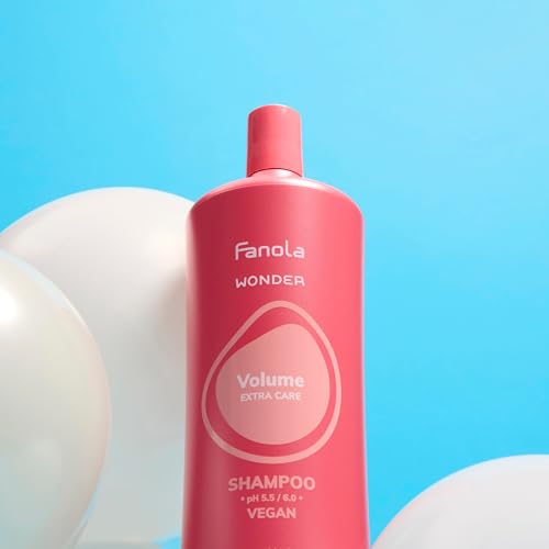 Fanola Wonder Volumizing Shampoo for Fine Hair - Sulfate-Free Hair Shampoo for Women & Men - Lightweight Cleanser for Lifting Roots, Thickening & Strengthening - Vegan & SLS/SLES Formula (1000 ml)