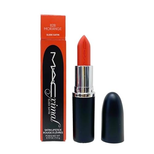 MAC Cosmetics Ximal Sleek Satin Lipstick - 828 Morange (Bright orange) 0.12 Oz / 3.5 g