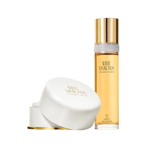 Elizabeth Taylor White Diamonds Women's Perfume & Body Powder Set - EDT Spray 3.3 Fl Oz & 2.6 Oz Powder