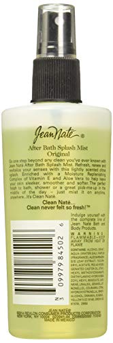 Jean Nate After Bath Splash Body Mist with Vitamin E & Aloe Vera – Citrus Scent, 30 fl oz & 8 fl oz