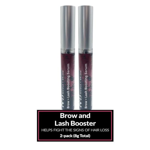 Nicole + Brizee Brow & Lash Serum ? Natural Formula with Biotin, Squalene, Ubiquinone, Wheat & Soy Amino Acids, Provitamin B5 ? Supports Thicker, Fuller Lashes and Brows ? Made in The USA - 2 Pack