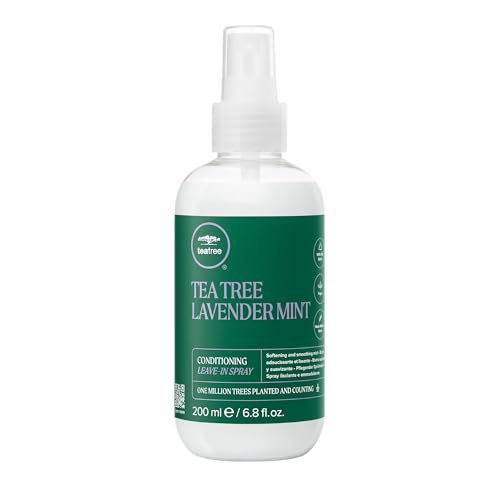 Tea Tree Lavender Mint Leave-In Conditioner 6.8 fl oz – Lightweight Softening Spray for Dry, Coarse Hair