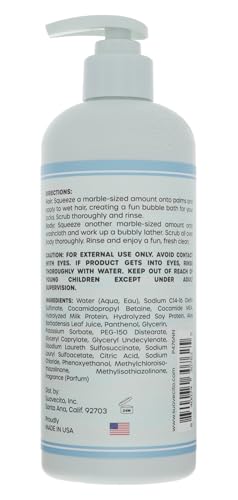 Suavecito Kid's 3-in-1 Shampoo, Conditioner, & Body Wash Milk & Honey Scent 16 oz Pump Bottle - Clinically Tested Cruelty Free Formula Free of Sulfate, Parabens, & Phthalates Ensuring No Tears