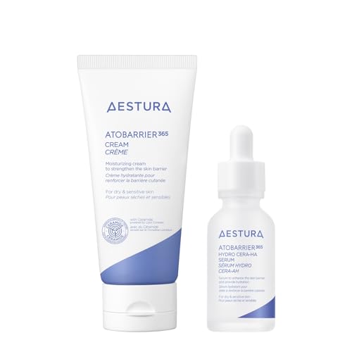 Hydrating Face Cream and Serum with Ceramides for Sensitive Skin - Long-Lasting Moisturizer