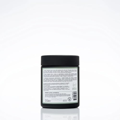 Prebiotic Clay Face Mask with Green Clay & Aloe Vera ? Detoxifying & Soothing Facial Treatment, 15g Jar