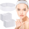 Disposable Spa Headbands 200 Pack White Stretch Non-Woven Hair Bands - Variation of THIS listing
