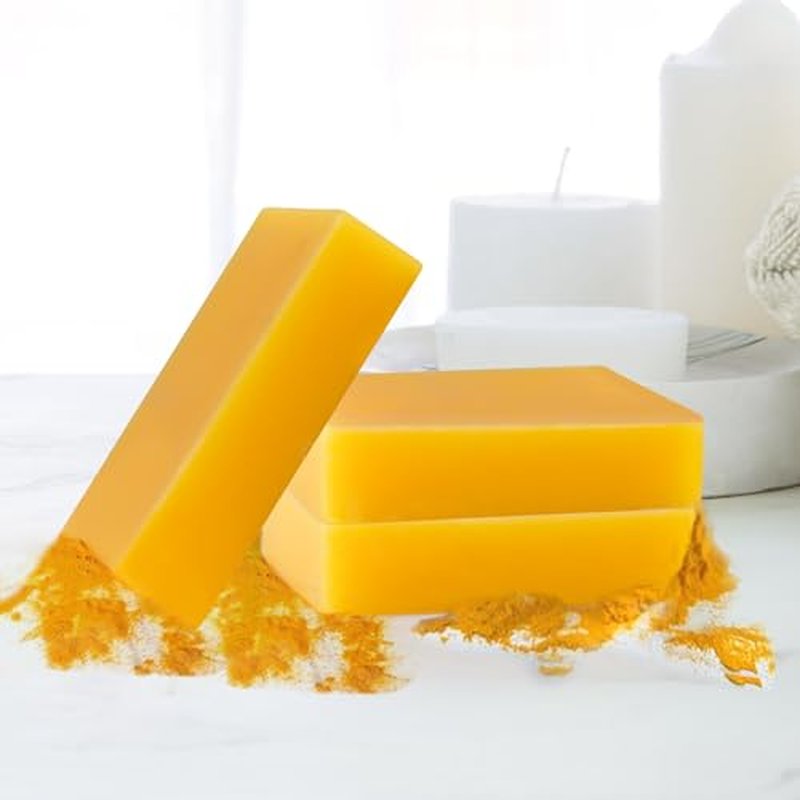 3PCS Lemon Turmeric Soap,Turmeric Soap Bar for Face and Body,Lemon Turmeri c Soa p infused with turmeric Extract, Soft, gentle and effective