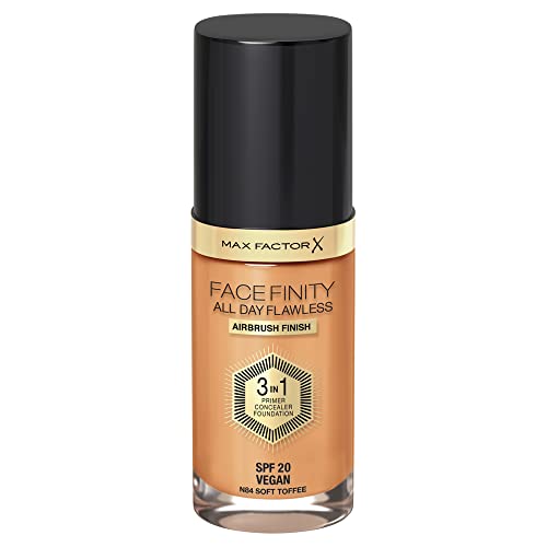 Max Factor Facefinity 3-in-1 All Day Flawless Liquid Foundation, SPF 20-84 Soft Toffee, 30 ml