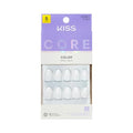KISS CORE Color Press On Nails Almond, Lyrical, White, 32 Count