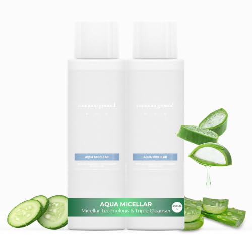 COMMON GROUND NUE Aqua Micellar Water Makeup Remover 8.4 Fl Oz Pack of 2 - Sensitive Skin