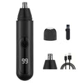 Ear and Nose Hair Trimmer Clipper for Men Women, USB Rechargeable Professional Painless Eyebrow & Facial & Ear & Nose Hair Trimmer, LED Display Dual Edge Blades for Easy Cleansing
