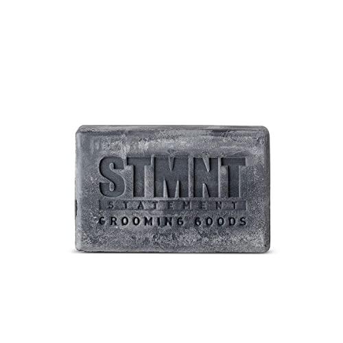 STMNT Grooming Goods Hair & Body Cleansing Bar, 4.4 oz | SLS/SLES Sulfates Free | Moisturizing Formula w/Activated Charcoal | Travel Friendly