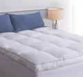 Queen Cooling Plush Mattress Topper with Pillow Top - White, 3-Inch Thick