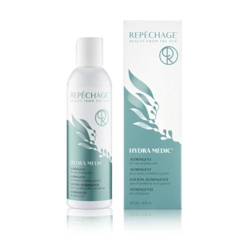 Repechage Hydra Medic Facial Toner for Oily Skin with Green Tea & BHA – Clarifying & Pore-Minimizing, 6 fl oz