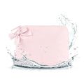 Crinkle Makeup Bag with Iridescent Soap Bubble Design - Ballet Pink