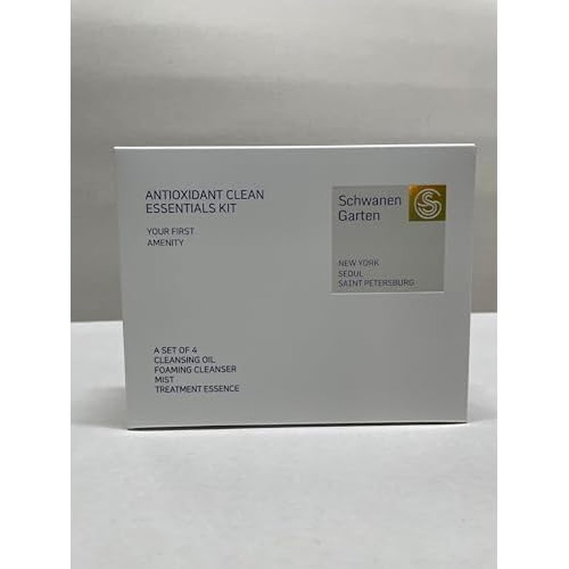 Antioxidant Clean Essentials Kit, Travel Size Skincare Set with Cleansing Oil, Foaming Cleanser, Mist, Treatment Essence