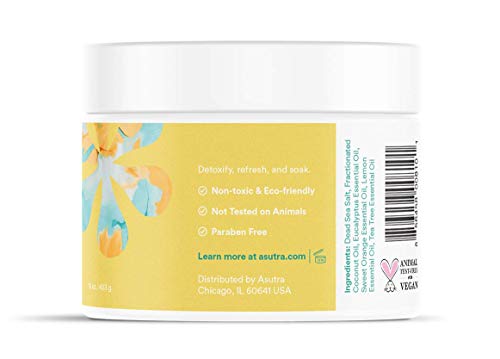 ASUTRA Dead Sea Bath Salts - Detox & Slim Down, 16 oz, Aromatherapy