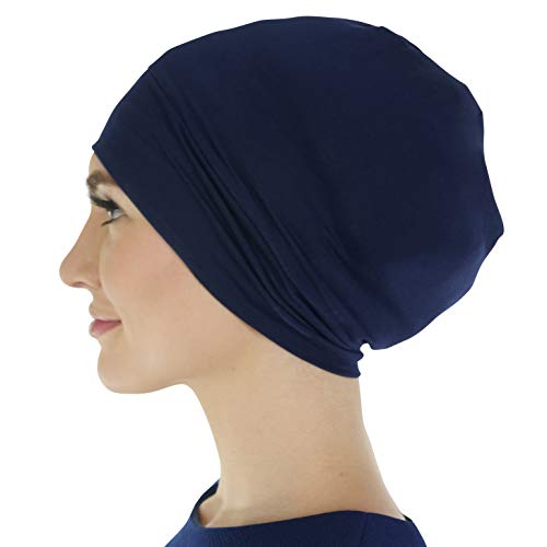 Satin Lined Sleep Cap Adjustable Bonnet Slouchy Beanie Natural Curly Hair Women