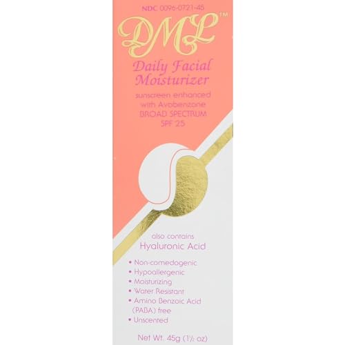 Facial Moisturizer SPF 25 - Hydrating Daily Sun Protection, 1.5 oz, Pack of 4