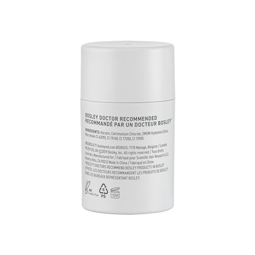 BosleyMD BosVolumize Hair Thickening Fibers - Black, 0.42 oz - Instant Fuller Look