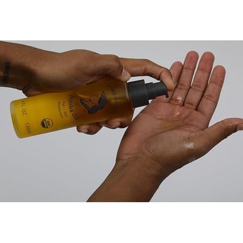 Organic Jojoba Oil ? 4 oz | Cold-Pressed & Natural Moisturizer for Face,Skin, Hair & Nails | Pure, Hexane Free Base Carrier Oil | Jojoba Oil Organic