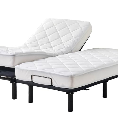 Kingnex California King Mattress Topper Split Cal King 2x36x84 Reversible Plush