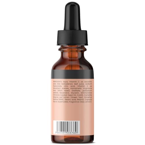 PureClinica 6% Hyaluronic Acid Serum with Vitamins C & E, Resveratrol & CoQ10 - 1 Fl Oz