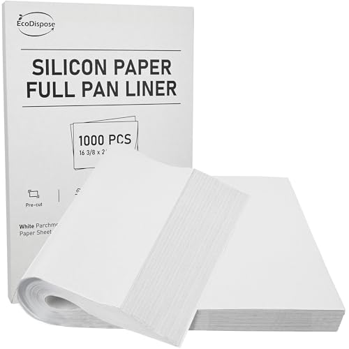 Precut White Parchment Baking Sheets 16-3/8 x 24-3/8 Inches - Full Pan 1000 pcs