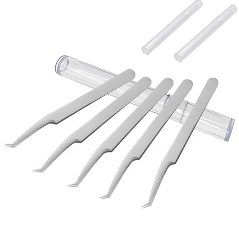 2 Packs Professional Tweezers Storage Case, Tweezers Organizer Eyelash Extension Tools Travel Small Box for Clip Manicure Tool