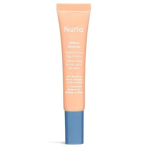 Nuria - Defend Triple Action Eye Cream for Dark Circles, Puffiness and Fine Lines, Nourishing Under Eye Cream with Ginseng and Mulberry Root, 15mL/0.5 fl oz