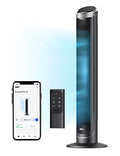 Silver 40-Inch Smart Tower Fan, 90° Oscillating, Quiet Sleep Mode