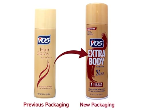 VO5 Extra Body Hairspray 8.5oz - Long Lasting Clear Hold Pack of 4