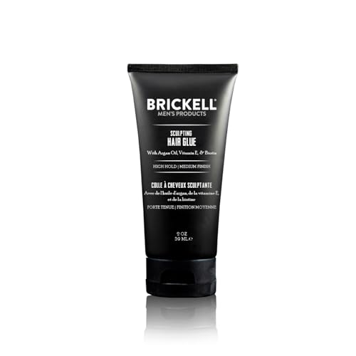 Brickell Men's Hair Styling Sculpting Hair Glue 2 Fl Oz - All Day Hold & Control