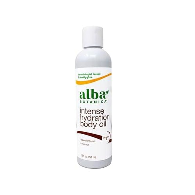 Alba Botanica Hawaiian Body Oil Kukui Nut 8.5 Ounces 2 Pack