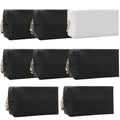 Bridesmaid Proposal Gifts Letter Cosmetic makeup bag bulk for Wedding Party Favors Bachelorette party decorations Toiletry Organizer Bag Makeup Case Gift (8, White&Black)