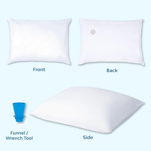 Mediflow Water Pillow - Adjustable Down Alternative Neck Support - Single Pack